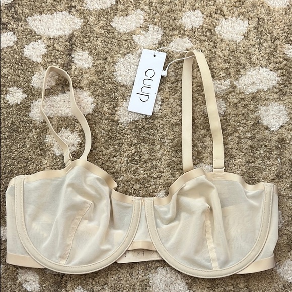 NWT CUUP The Balconette Mesh Bra in Pearl 34D - Picture 1 of 5